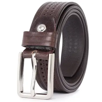 Curea pentru barbati C-183, piele naturala, Maro imagine
