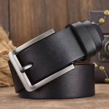 Curea pentru barbati C-69, piele naturala, Negru imagine