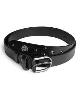 Curea pentru dama 6281, piele naturala, 115 cm, Neagra imagine