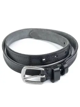 Curea pentru dama 6282, piele naturala, 110 cm, Neagra imagine