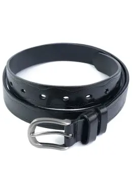 Curea pentru dama 6448, piele naturala, 110 cm, Neagra imagine