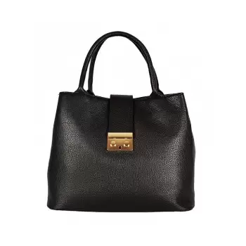 Geanta dama Alissa GT1285, piele naturala, negru imagine
