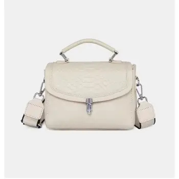 Geanta dama, Arina GT3116, piele naturala, Crem imagine