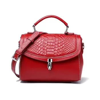 Geanta dama, Arina GT3119, piele naturala, Bordo imagine