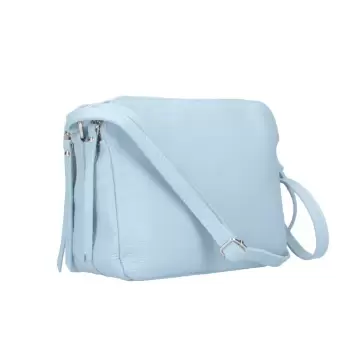Geanta dama GT2240 Fosca, piele naturala, Albastru deschis imagine