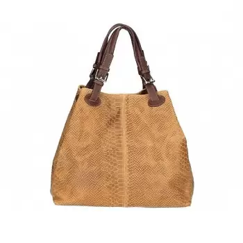 Geanta dama Iris GT967, piele naturala,cognac imagine
