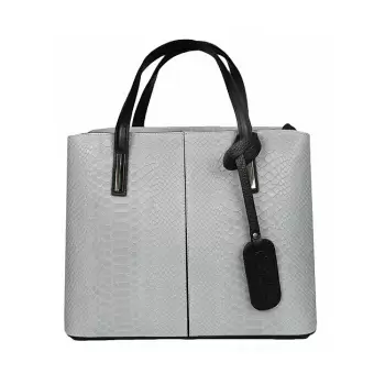 Geanta dama Merle GT728, piele naturala, gri imagine