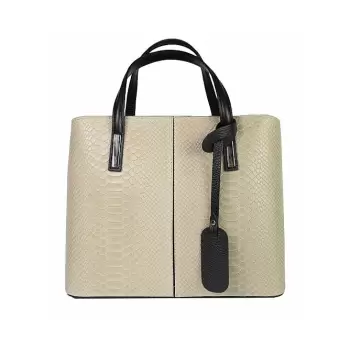Geanta dama Merle GT729, piele naturala, taupe imagine