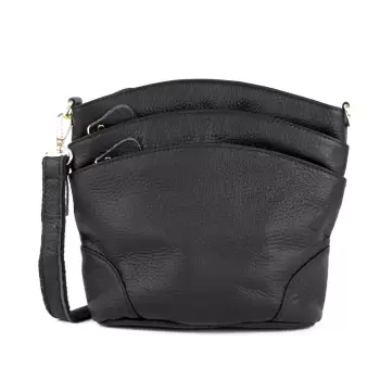 Geanta dama Missa GT1048, piele naturala, negru imagine