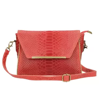 Geanta dama Nita GT697, piele naturala, rosu inchis imagine