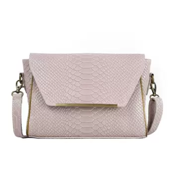 Geanta dama Nita GT965, piele naturala, roz pudrat imagine