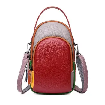 Geanta dama, Orantha GT3342, piele naturala, Multicolor imagine