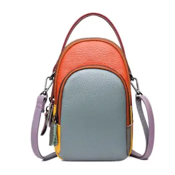 Geanta dama, Orantha GT3344, piele naturala, Multicolor imagine