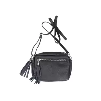 Geanta dama, Stina GT2673, piele naturala, Negru imagine