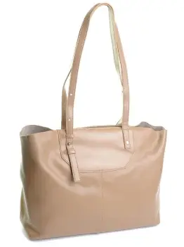 Geanta de dama, 7725, piele naturala, Crem imagine