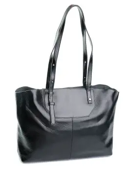 Geanta de dama, 7725, piele naturala, Neagra imagine