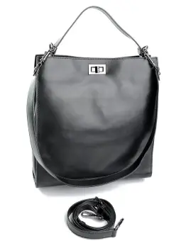 Geanta de dama, 7735, piele naturala, Neagra imagine
