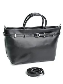 Geanta de dama, 7738, piele naturala, Neagra imagine