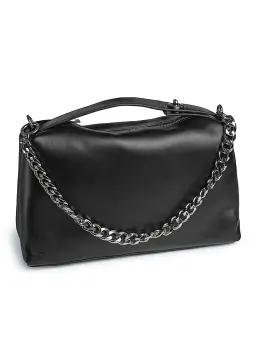 Geanta de dama, 7751, piele naturala, Neagra imagine