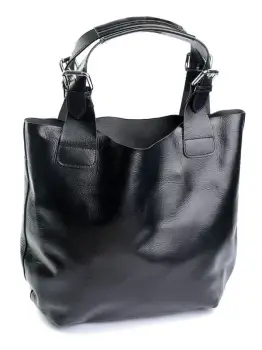 Geanta de dama, 811, piele naturala, Neagra imagine