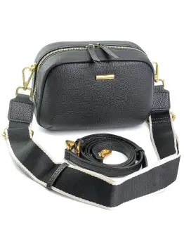 Geanta de dama, 8716, piele naturala,Neagra imagine