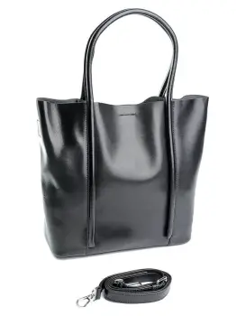 Geanta de dama, 9902, piele naturala, Neagra imagine