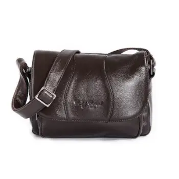 Geanta de dama, Ailana GT2872, piele naturala, Maro inchis imagine