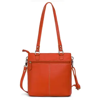 Geanta de dama, Anne GT3853, piele naturala, Orange imagine
