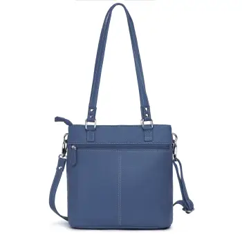 Geanta de dama, Anne GT3854, piele naturala, Albastru inchis imagine