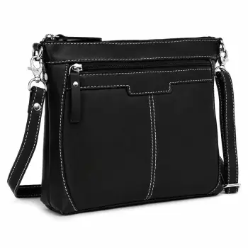 Geanta de dama, Claudie GT3880, piele naturala, Negru imagine