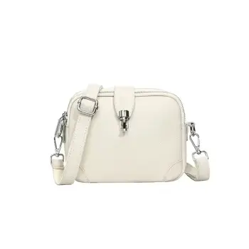 Geanta de dama, Eira GT3350, piele naturala, Crem imagine