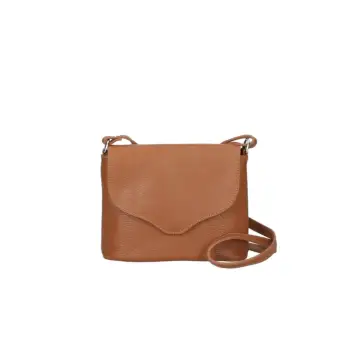 Geanta de dama, Elisa GT3101, piele naturala, Cognac imagine