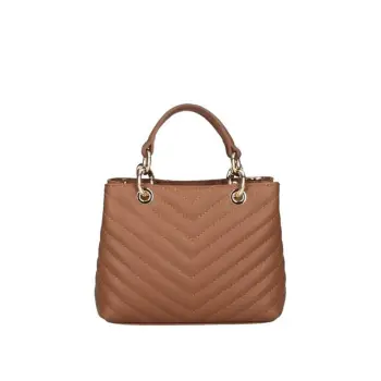 Geanta de dama, Ellvira GT3782, piele naturala, Cognac imagine