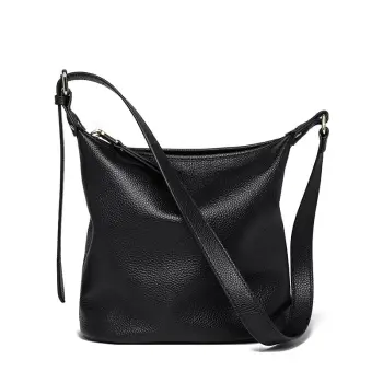 Geanta de dama, Lucasta GT2776, piele naturala, Negru imagine