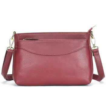 Geanta de dama, Palmer GT3090, piele naturala, Bordo imagine