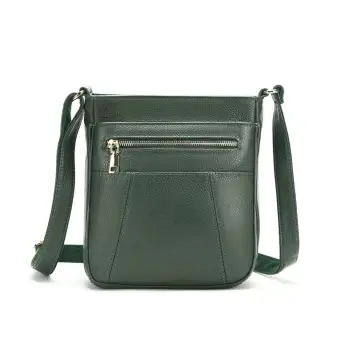 Geanta de dama, Saphira GT3205, piele naturala, Verde imagine