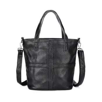 Geanta de dama, Selene GT3199, piele naturala, Negru imagine