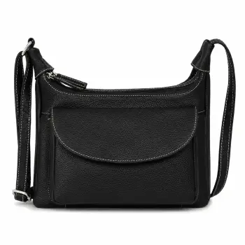 Geanta de dama, Titania GT3889, piele naturala, Negru imagine