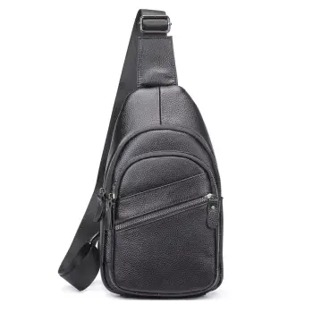 Geanta de umar pentru barbati, Darian GT3076, piele naturala, Negru imagine