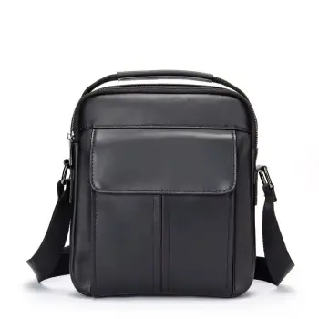 Geanta de umar pentru barbati Khaiel GT3904, piele naturala, neagra imagine