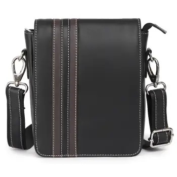 Geanta de umar pentru barbati, Maxin GT3870, piele naturala, Negru imagine
