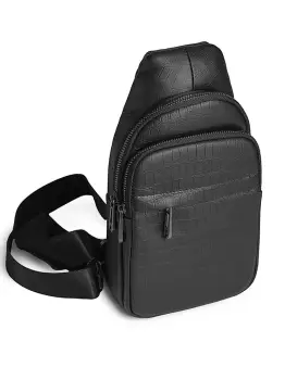Geanta pentru barbati, 1014B, piele naturala, Negru imagine