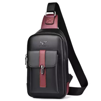Geanta pentru barbati Apolo GT2214, Negru/Rosu imagine