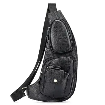 Geanta pentru barbati, Lior GT3309, piele naturala, Negru imagine