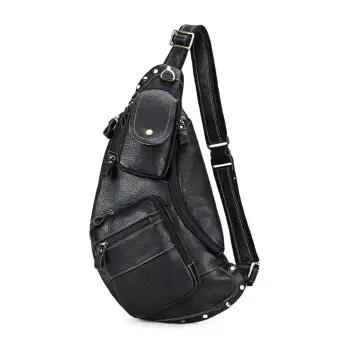 Geanta pentru barbati, Thorian GT3307, piele naturala, Negru imagine