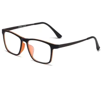 Ochelari de soare cu lentila transparenta, SG008, Negru/Maro imagine
