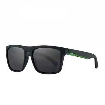 Ochelari de soare unisex, SG015, Negru/Verde imagine