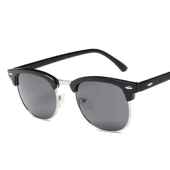 Ochelari de soare unisex, SG048, Negru/Argintiu imagine