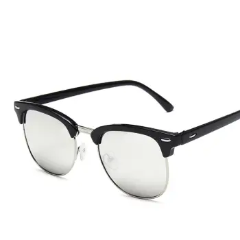 Ochelari de soare unisex, SG056, Negru/Gri imagine
