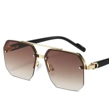 Ochelari de soare unisex, SG187, Maro imagine